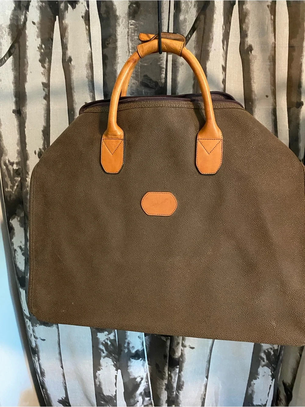 JACK GEORGES  Brown LEATHER travel CARRY-ON 21”Duffel crossbody weekender